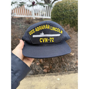 USS ABRAHAM LINCOLN CVN -72 U.S NAVY SHIP HAT OFFICIAL U.S MILITARY BALL CAP USA